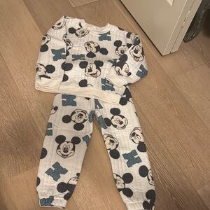 Mickey Mouse Kids Pajamas - White and Blue
